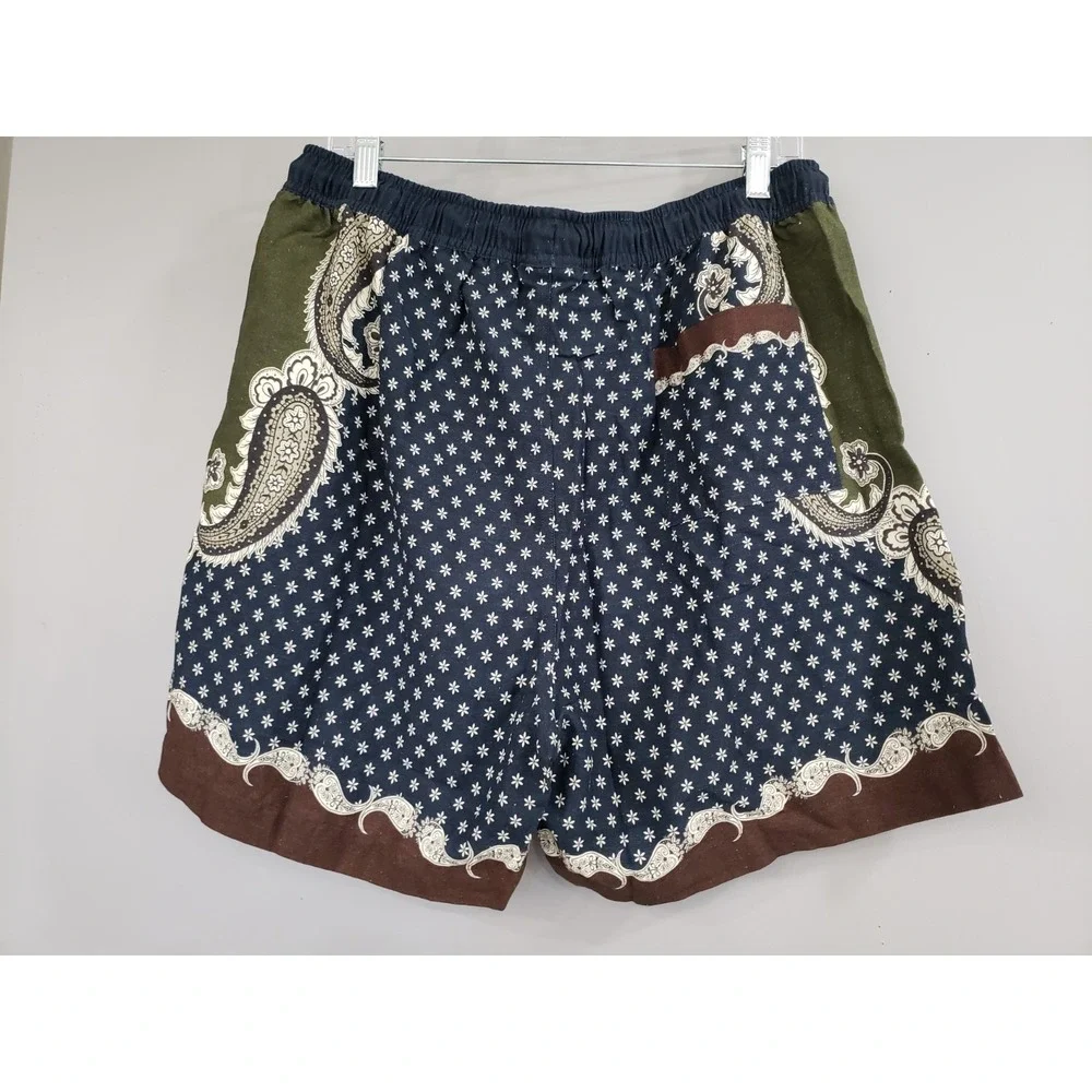 NEW‎ Agua Bendita Cipres Cece Mens Shorts Vacation Resort Cruise Paisley Linen